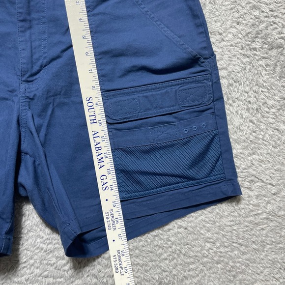 Columbia PFG Mens Blue Cargo Fishing Shorts Size L Large 6 Inseam Cotton Blend - Picture 5 of 7